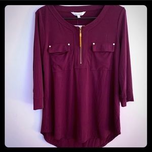 XL Ellen Tracy Vibrant Eggplant Top